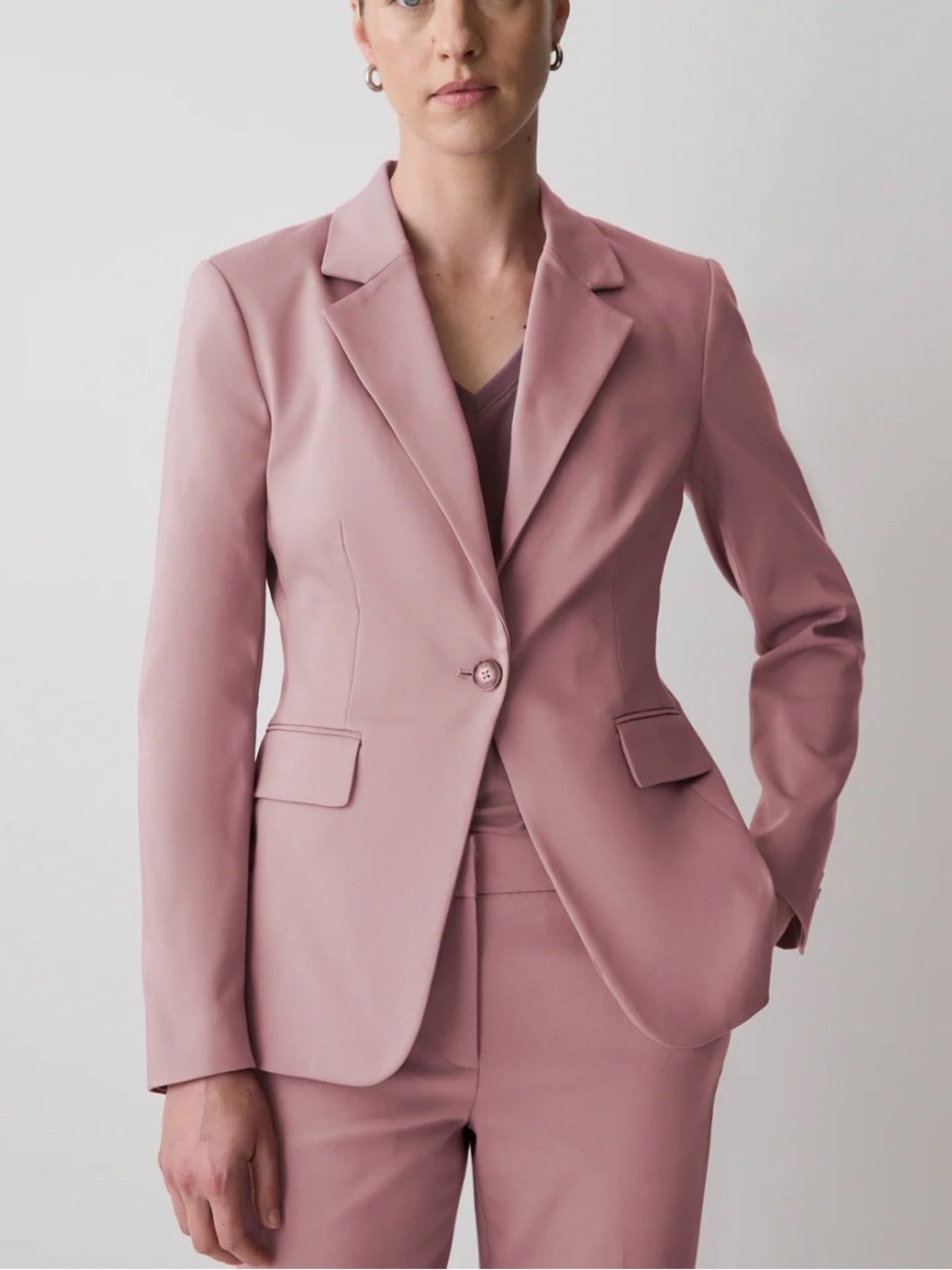 RW&CO. Limitless One-Button Fitted Purple Potion Blazer SZ.10